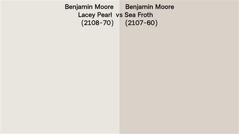 Benjamin Moore Lacey Pearl Vs Sea Froth Side By Side Comparison