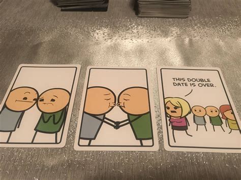 Playing Joking Hazard And This Came Up Cyanide And Happiness Uber Humor Double Dates Funny