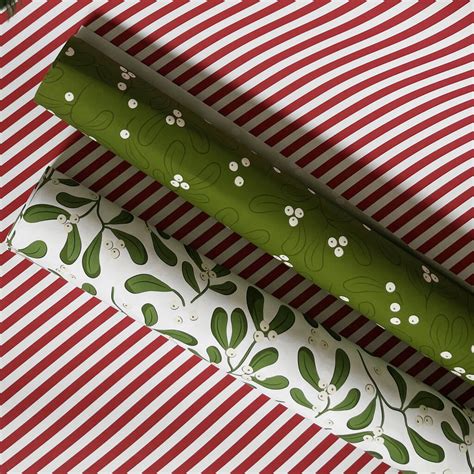 Christmas Mistletoe Luxury Wrapping Paper By Abigail Warner