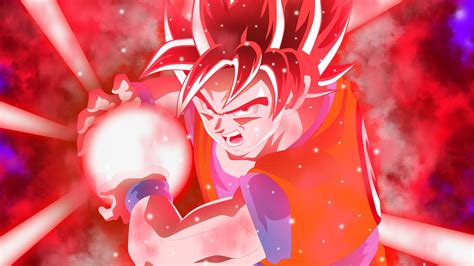 Download Wallpaper 2560x1440 Red Ultra Instinct Anime Goku 2018