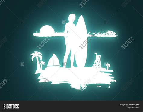 Woman Posing Surfboard Image And Photo Free Trial Bigstock