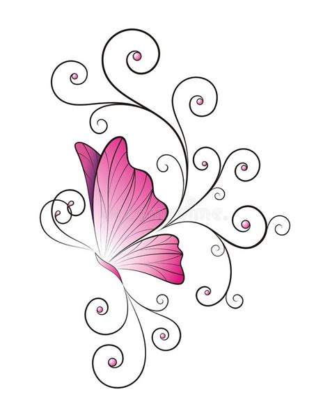 Butterfly With Swirls Stock Vector Illustration Of Insect 28697290