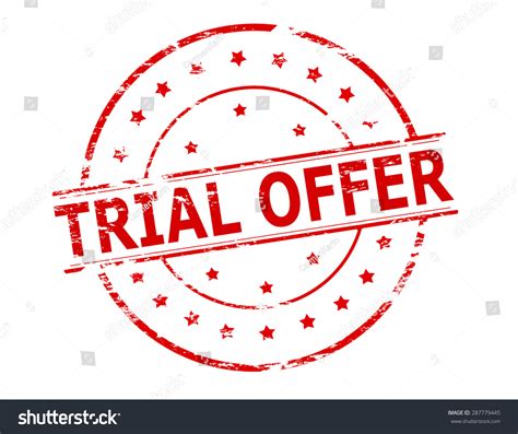 Rubber Stamp With Text Trial Offer Inside Royalty Free Stock Vector