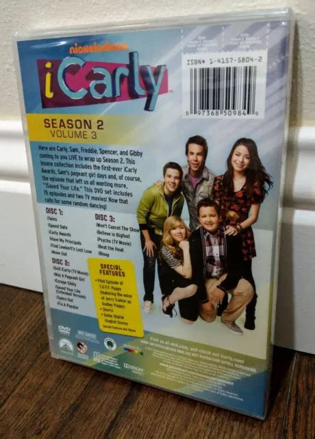 Icarly Season 2 Volume 3 New Dvd Full Frame Sealed Brand New 15