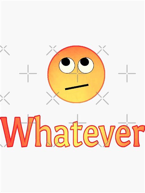 Whatever With Eye Roll Emoji Sticker By Nopemom Redbubble