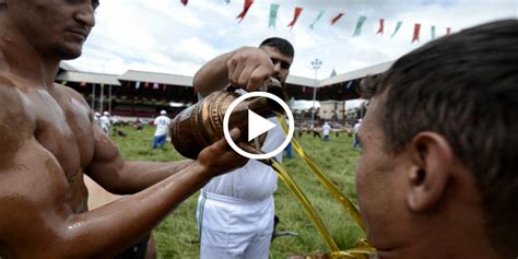 Greased Up Grappling The Bizarre Turkish Oil Wrestling