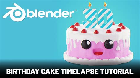 Blender 3d Birthday Cake Timelapse Tutorial Youtube