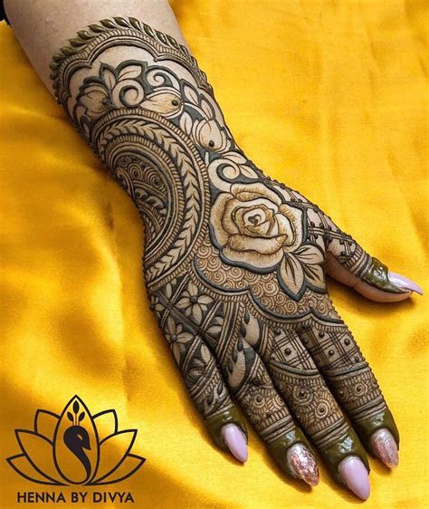 12 Rose Design Mehndi Ideas For The Bride And Her Besties