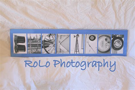 Rolo Photography Alphabet Word Art 8 Letters