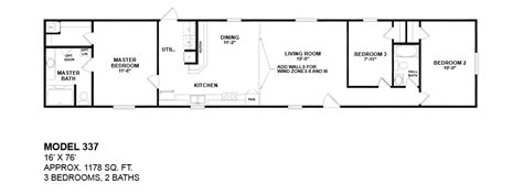 Skyline mobile home 16x80 with sunken kitchen. floorplans photos oak creek manufactured homes ...