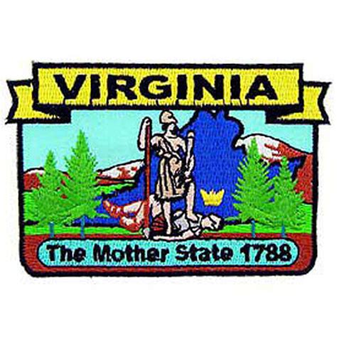 Virginia State Map 3 In Embroidered Iron On Patch Ebay