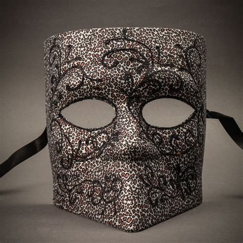Bauta Masquerade Mask With Black Glitter Venetian Masquerade Mask Grey