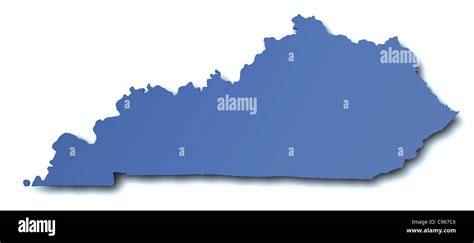 3d Rendered Map Of The State Of Kentucky Usa Stock Photo Alamy