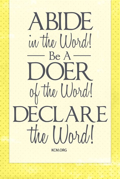Be A Doer Of The Word Declare The Word Doers Of The Word Powerful