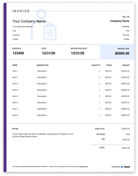 View Simple Invoice Template Word Download Free Png I