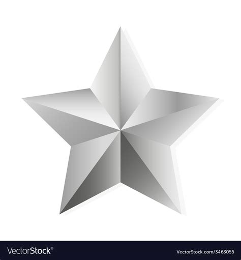 Silver Star Isolated Object Royalty Free Vector Image