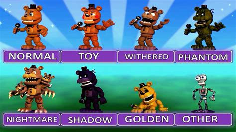 But not all the names are easy to see. Five Nights at Freddy's World EXTRA MENU "All Characters ...