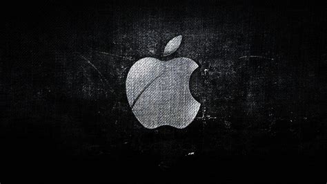 Download Textured Apple Logo Black Mac Wallpaper