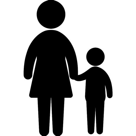 Mother With Son Silhouettes Vector Svg Icon Svg Repo