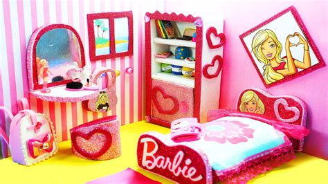 Diy Miniature Doll Bedroom For Barbie Dolls How To Make A Miniature