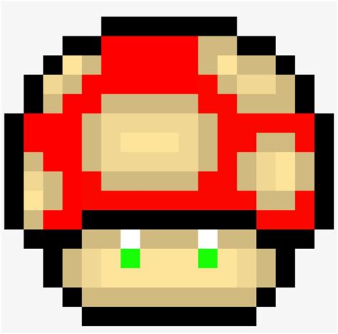 Mario Mushroom Super Mario Minecraft Pixel Art Png Image Transparent Png Free Download On