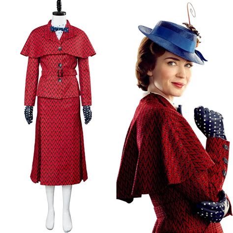 2018 Mary Poppins Returns Cosplay Costume Mary Poppins Costume Outfit
