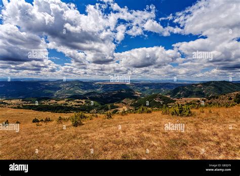 Mountain Landscape And Panorama View With Clouds On Serbian Mountain