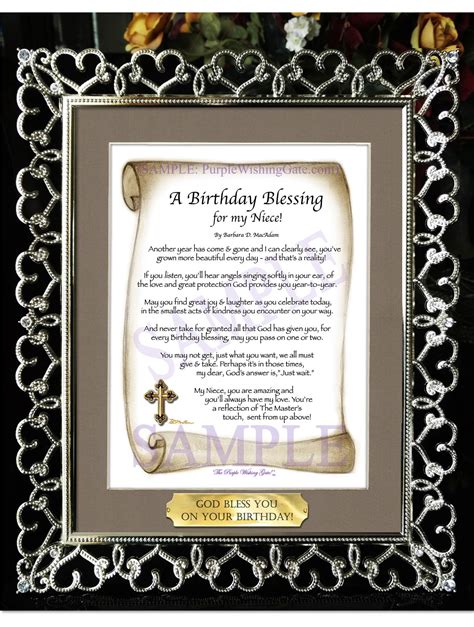 Check spelling or type a new query. A Birthday Blessing for My Niece: Personalized, Framed ...