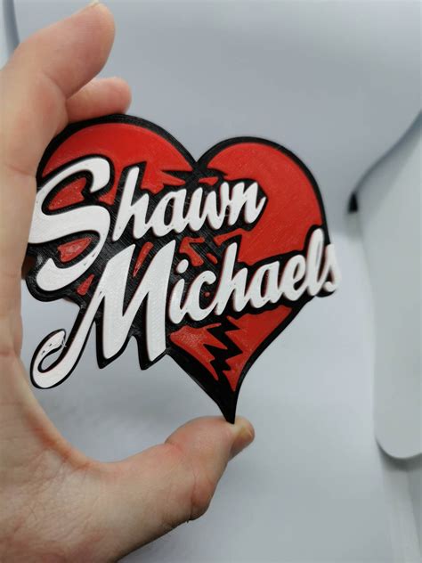 Wwf Wwe 3d Printed Hbk Shawn Michaels Inspired Logo Fridge Etsy