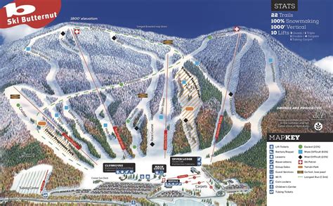 Trails Skiing Near Me Ski Butternut Trail Map Ski Area Trail Maps