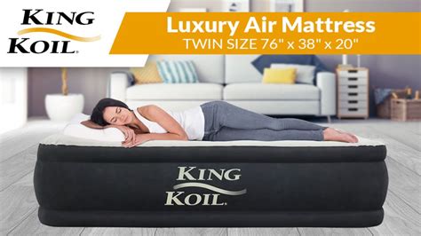 King Koil Twin Air Mattress With Built In Pump Review 2020 Youtube
