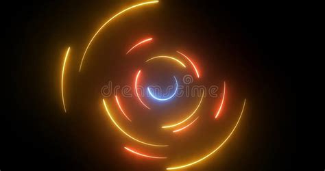 Abstract Circle Neon Background Shine Ring Stock Illustration