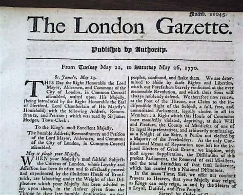 Worlds Oldest Newspaper 1770 Gazette 292 Years Old