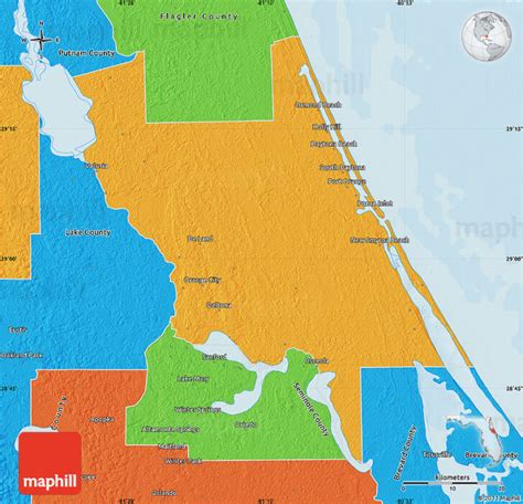 Zip Code Map Of Volusia County Florida Maps Of Florida