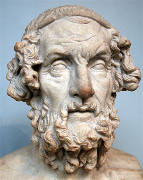 Antik Yazar Homerosun Mermer Büstü Arkeofili
