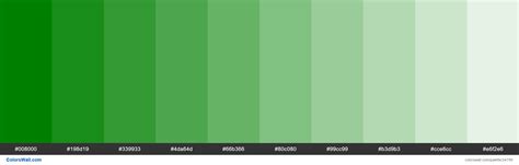 Green Color Palette Hex