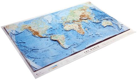 World 3d Relief Map Relief Map Map Homeschool Science Projects