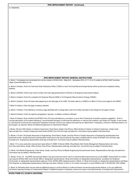 Afgsc Form 272 Fill Out Sign Online And Download Fillable Pdf