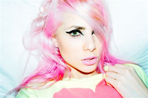 Women Dyed Hair Pink Hair Green Eyes Face Pink
