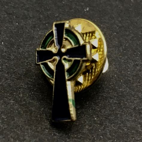 Celtic Cross Lapel Pin Collar Pin Tie Pin Irish Vintage Estate Etsy