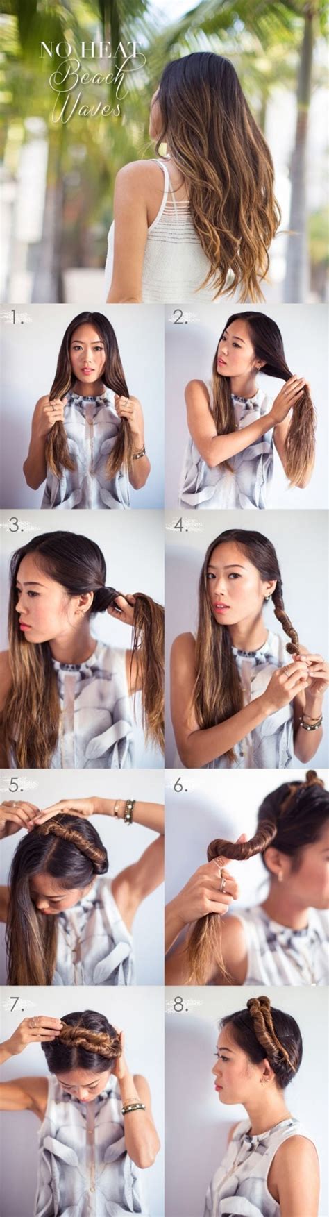 How to get beach waves short hair without heat. 10. Beach Waves by Song of Style - 34 Honestly Good Heatless…