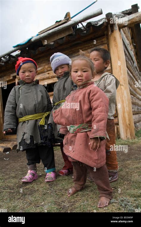 Children In Northern Mongolia Stock Photo Alamy