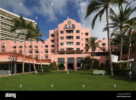 Royal Hawaiian Hotel Waikiki Honolulu Oahu Hawaii Stock Photo Alamy