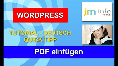 Hat der empfänger auf dem mac eine digitalisierte unterschrift hinterlegt, ist ein druck der ausfüllbaren pdf nicht notwendig. Quick Tipp - PDF in Wordpress einfügen - YouTube