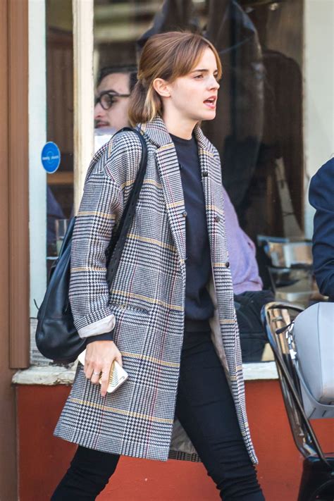 Emma Watson Casual Outfit Heading Out From A Restaurant