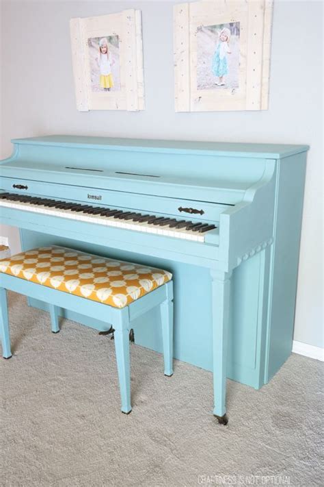 1) first, i used a liquid sander deglosser over the whole bed. aqua chalk painted piano | Painted pianos, Chalk paint, Home decor