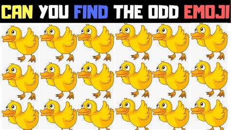Find The Odd Emoji Out Spot The Difference Emoji Vol14