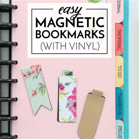 How To Make Diy Magnetic Bookmarks With Vinyl Magnetic Bookmarks