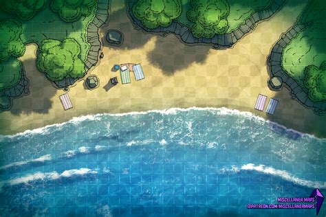 Beach Episode 30x20 Battlemaps Fantasy Map D D Maps Dungeon Maps