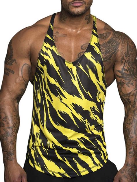 Gym Men Bodybuilding Tank Top Muscle Stringer Athletic Fittness Shirt Clothes Us